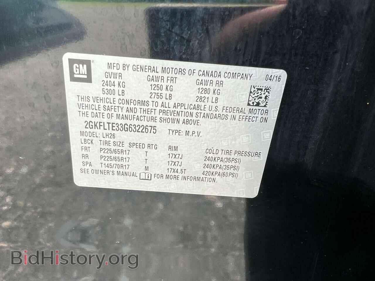 2016 GMC TERRAIN - VIN: 2GKFLTE33G6322675 - Photo 10