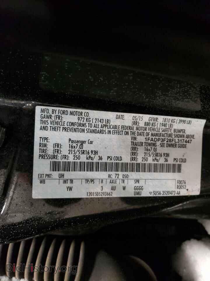 2015 FORD FOCUS - VIN: 1FADP3F28FL317447 - Фото 10