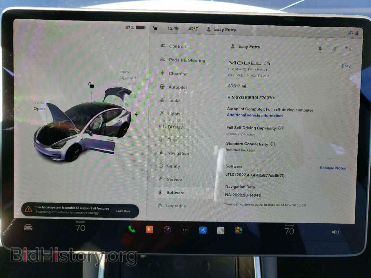 2020 TESLA MODEL 3 - VIN: 5YJ3E1EB9LF769701 - Фото 9