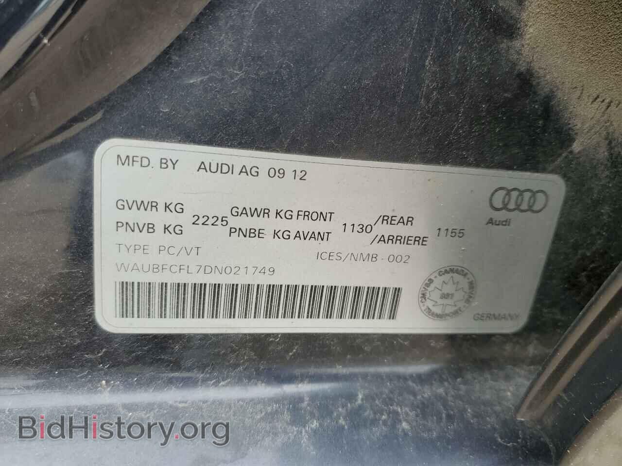 2013 AUDI A4 - VIN: WAUBFCFL7DN021749 - Photo 12