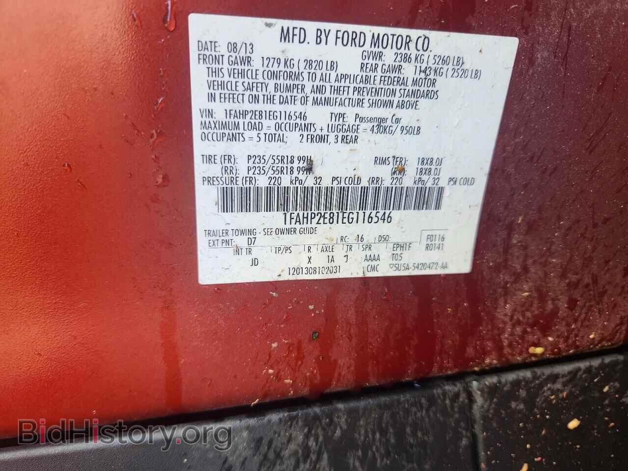 2014 FORD TAURUS - VIN: 1FAHP2E81EG116546 - Photo 13