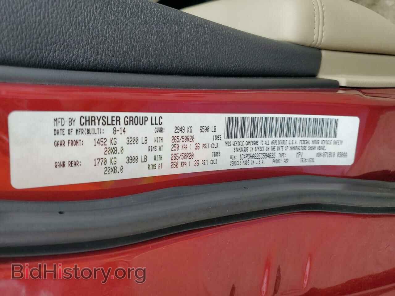 2014 DODGE DURANGO - VIN: 1C4RDHAG2EC594635 - Фото 13