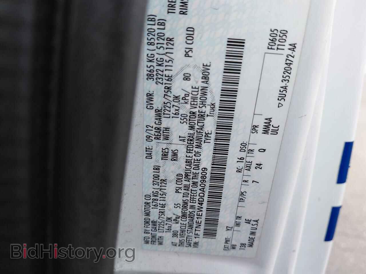 2013 FORD ALL Models - VIN: 1FTNE1EW4DDA09809 - Photo 10