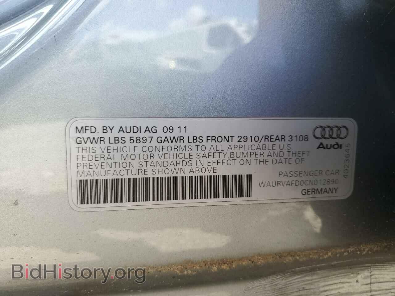 2012 AUDI A8 - VIN: WAURVAFD0CN012890 - Photo 12