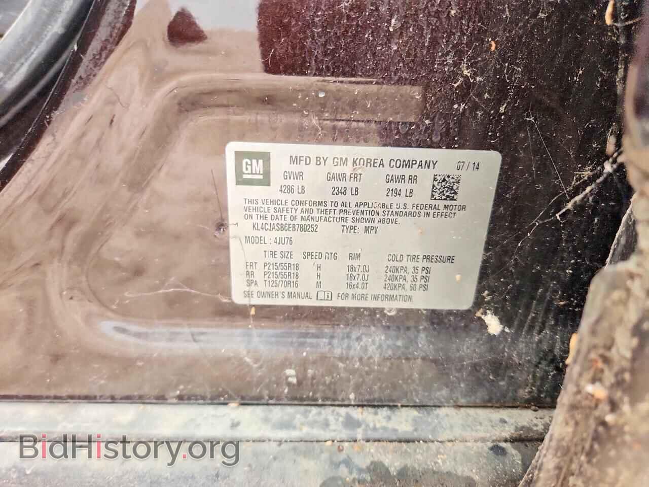 2014 BUICK ENCORE - VIN: KL4CJASB6EB780252 - Photo 13