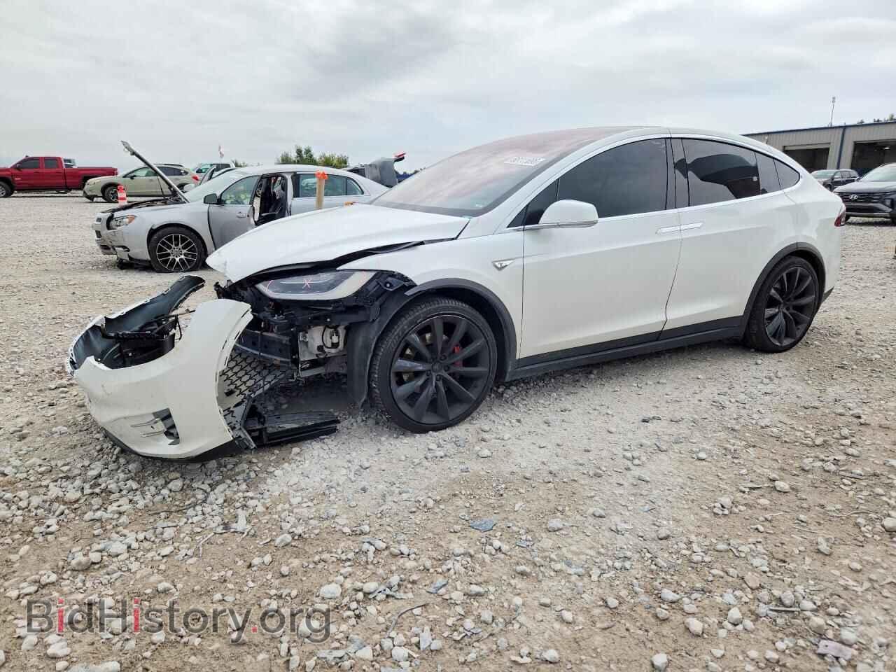 2016 Tesla MODEL X (VIN 5YJXCBE41GFS00247) — фото 1 из 13, Copart, повреждение: передняя часть