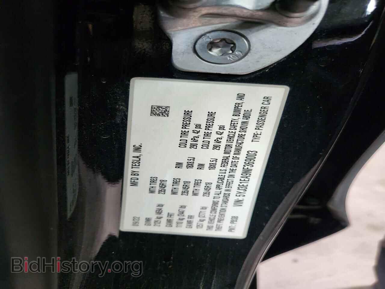 2022 TESLA MODEL 3 - VIN: 5YJ3E1EA9NF369003 - Photo 13