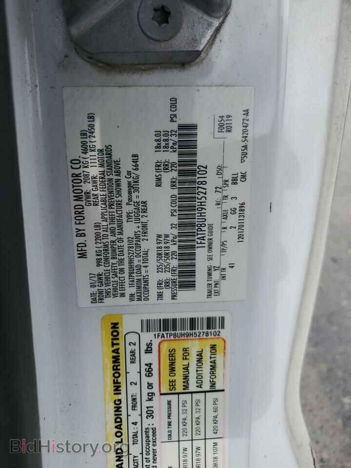 2017 FORD ALL Models - VIN: 1FATP8UH9H5278102 - Фото 13