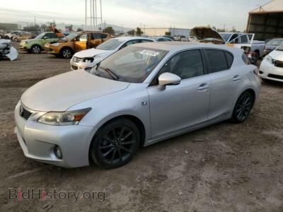2013 Lexus CT 200, серебристый — VIN JTHKD5BH6D2129785, Copart