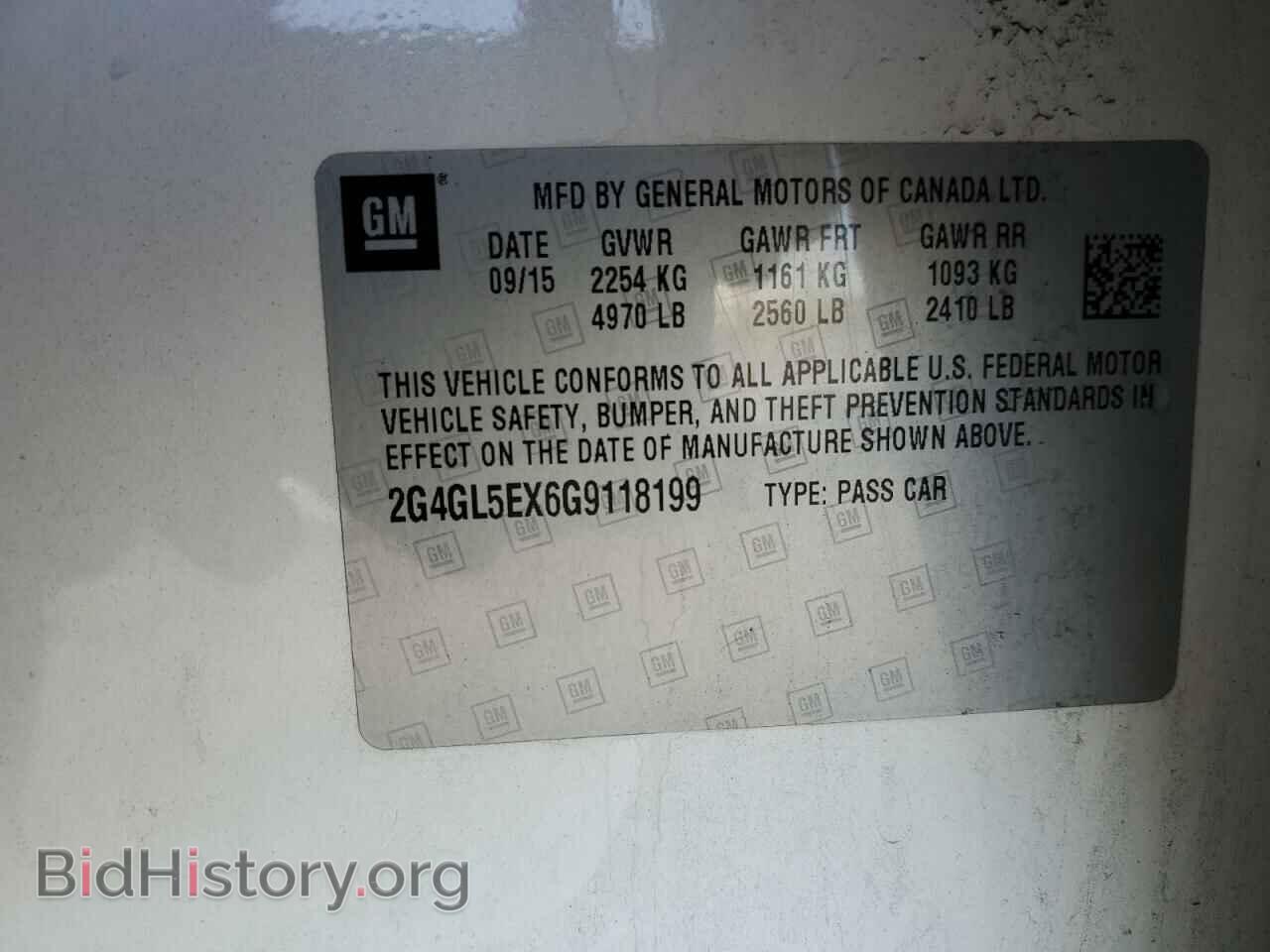 2016 BUICK REGAL - VIN: 2G4GL5EX6G9118199 - Фото 12