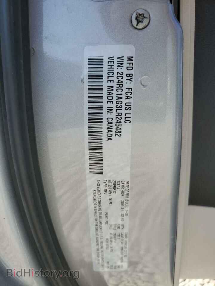 2020 CHRYSLER MINIVAN - VIN: 2C4RC1AG3LR245482 - Фото 13