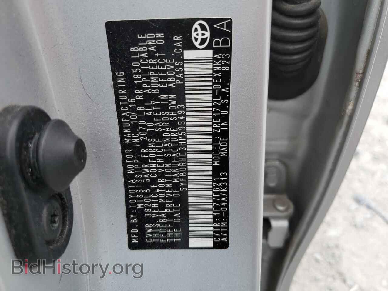 2017 TOYOTA COROLLA - VIN: 5YFBURHE3HP595493 - Фото 13