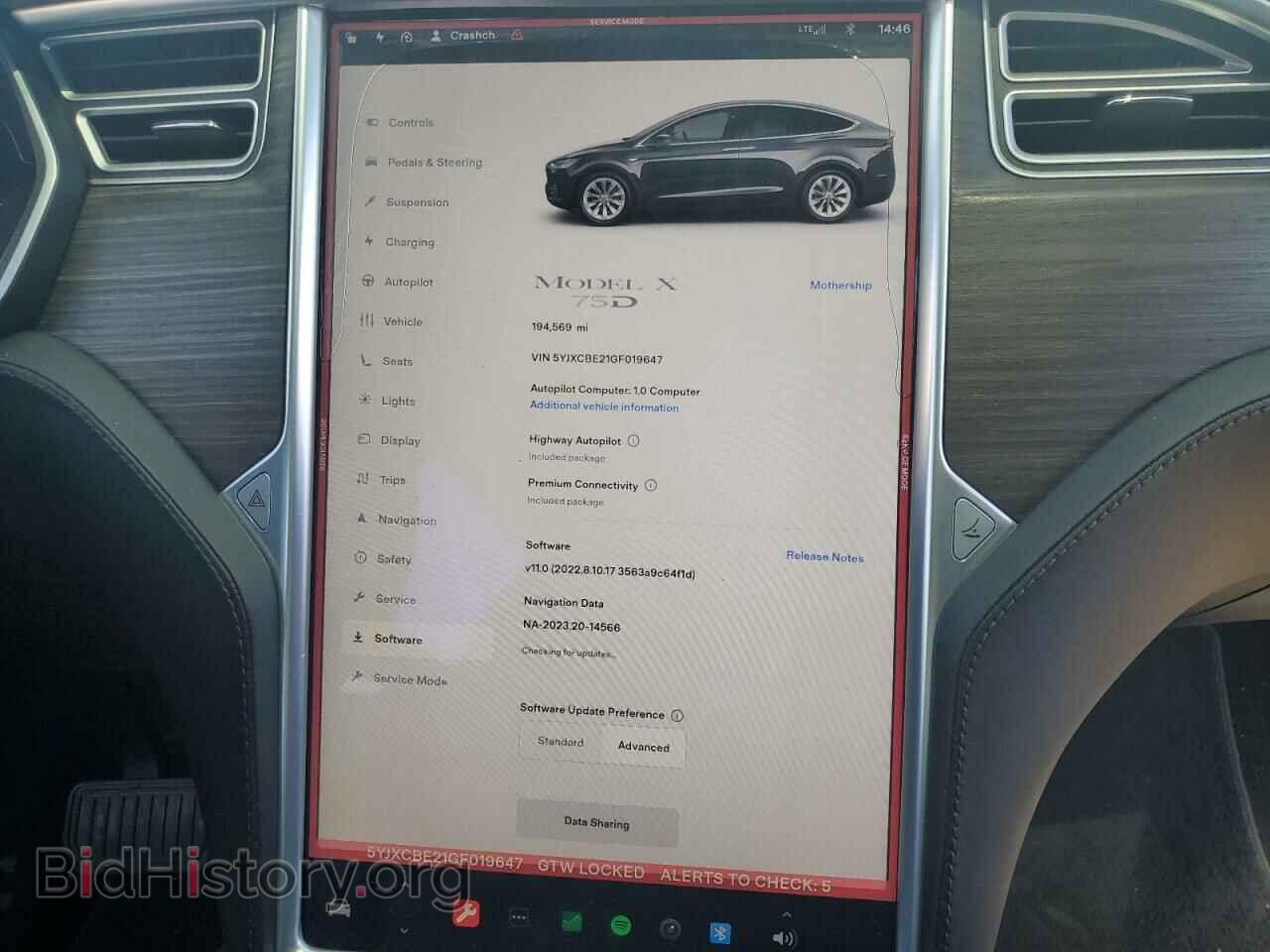 2016 TESLA MODEL X - VIN: 5YJXCBE21GF019647 - Photo 9