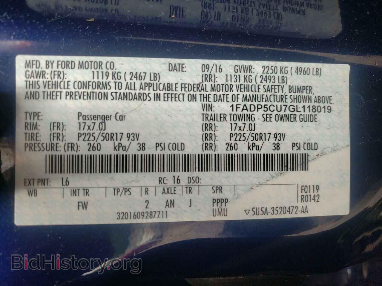 2016 FORD CMAX - VIN: 1FADP5CU7GL118019 - Фото 14