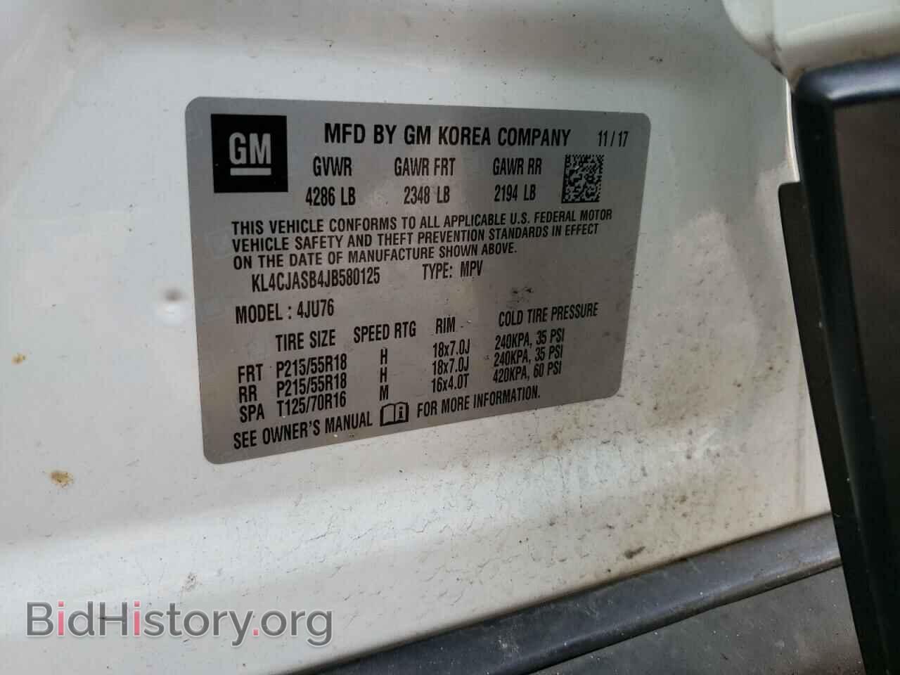 2018 BUICK ENCORE - VIN: KL4CJASB4JB580125 - Photo 13