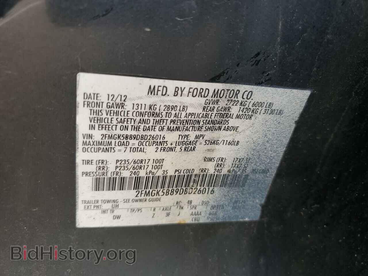 2013 FORD FLEX - VIN: 2FMGK5B89DBD26016 - Photo 13