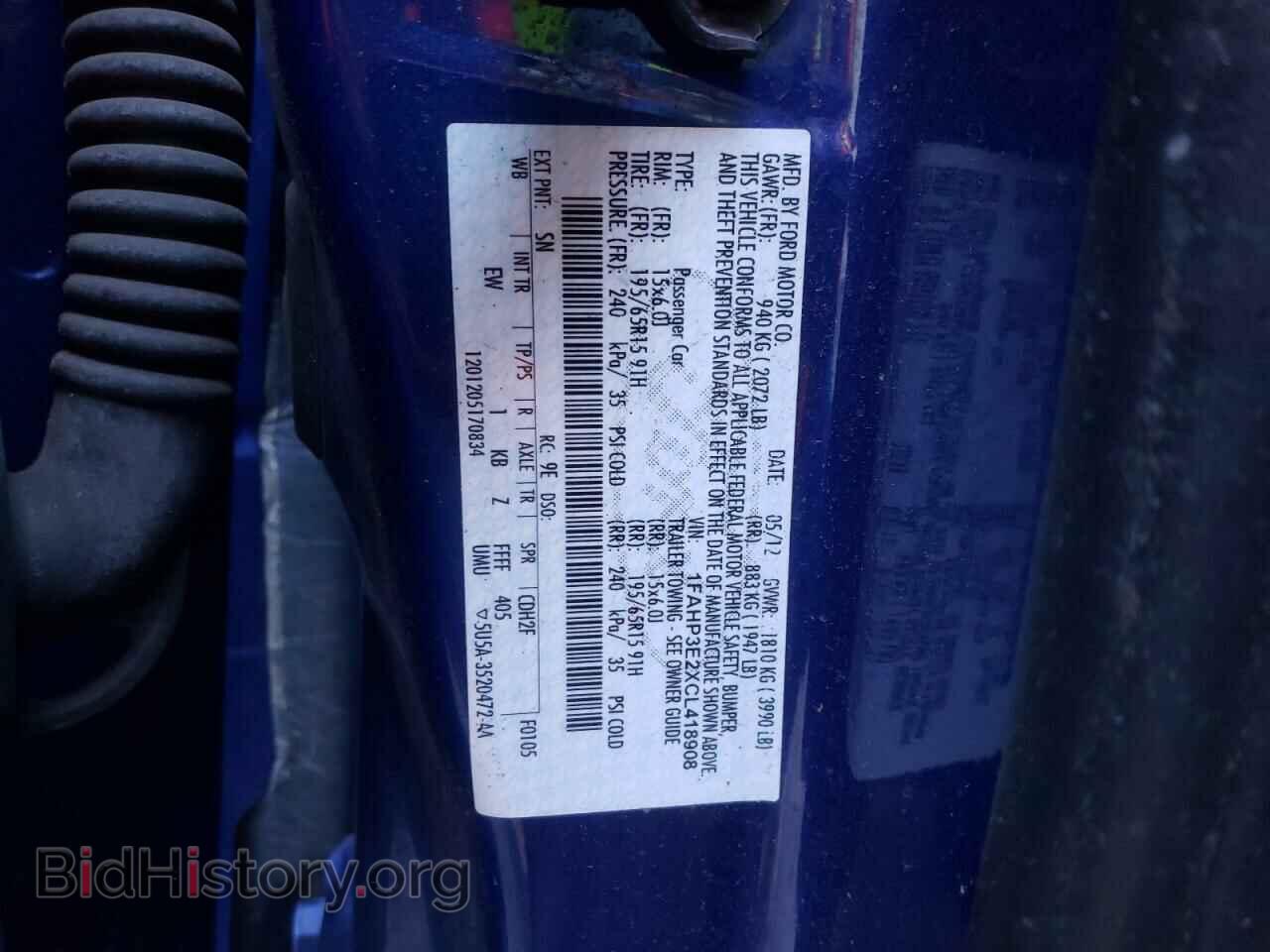 2012 FORD FOCUS - VIN: 1FAHP3E2XCL418908 - Photo 12
