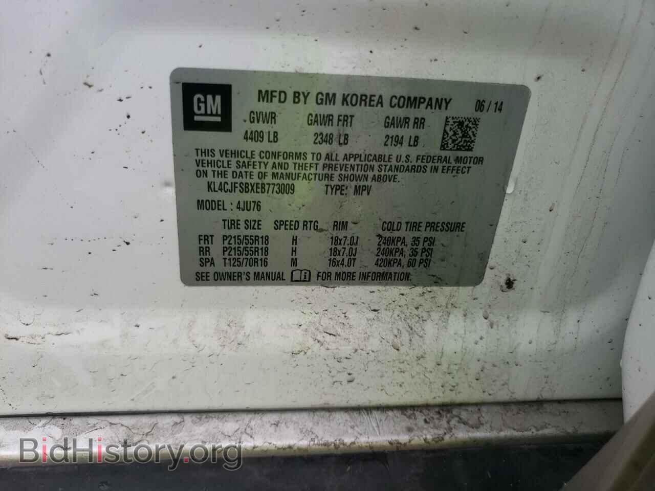 2014 BUICK ENCORE - VIN: KL4CJFSBXEB773009 - Photo 10
