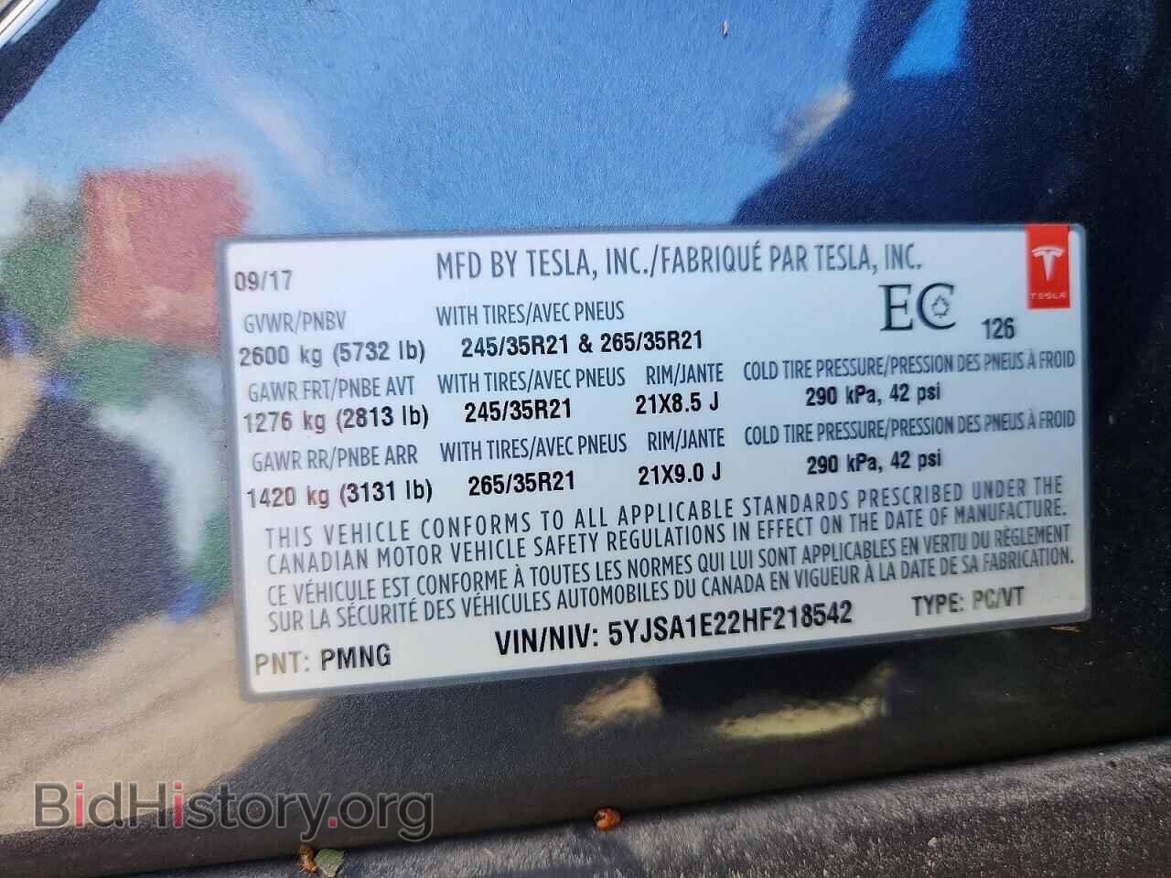 2017 TESLA MODEL S - VIN: 5YJSA1E22HF218542 - Photo 13