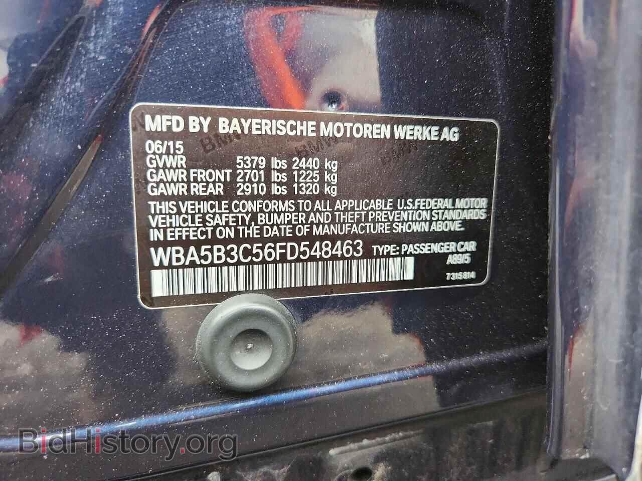 2015 BMW 5 SERIES - VIN: WBA5B3C56FD548463 - Фото 12