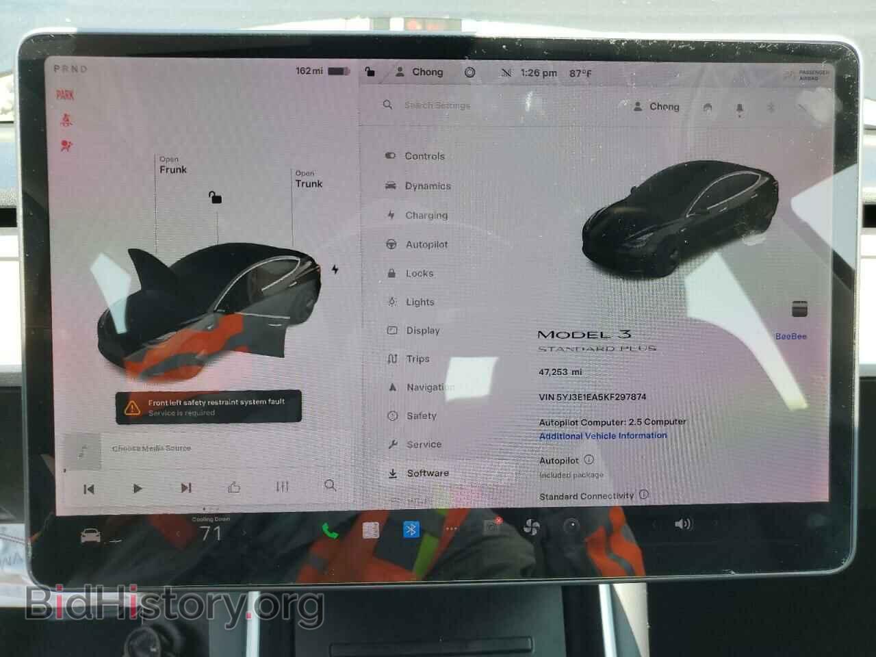 2019 TESLA MODEL 3 - VIN: 5YJ3E1EA5KF297874 - Photo 9