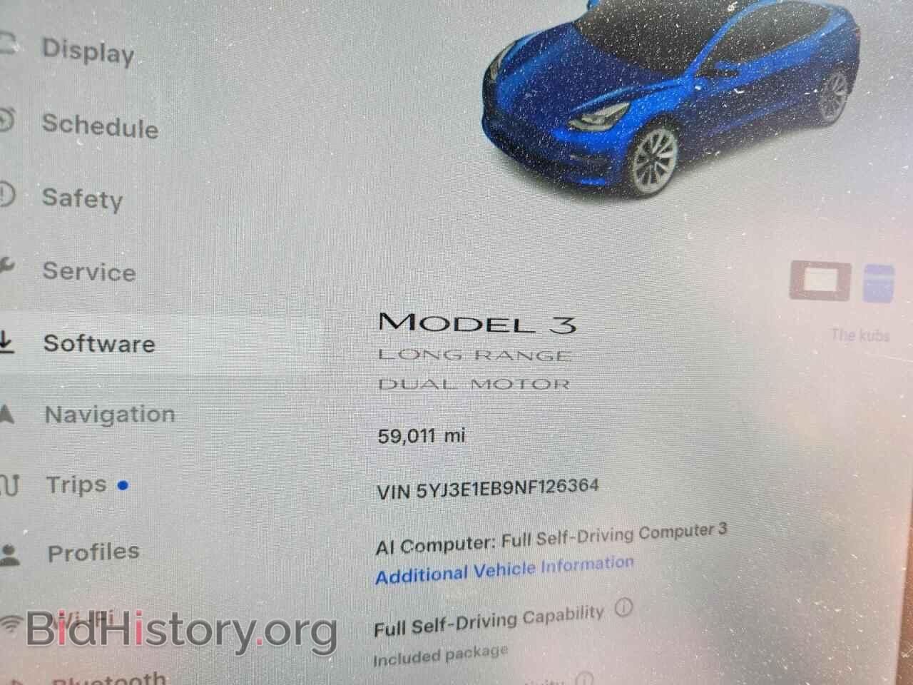 2022 TESLA MODEL 3 - VIN: 5YJ3E1EB9NF126364 - Фото 9
