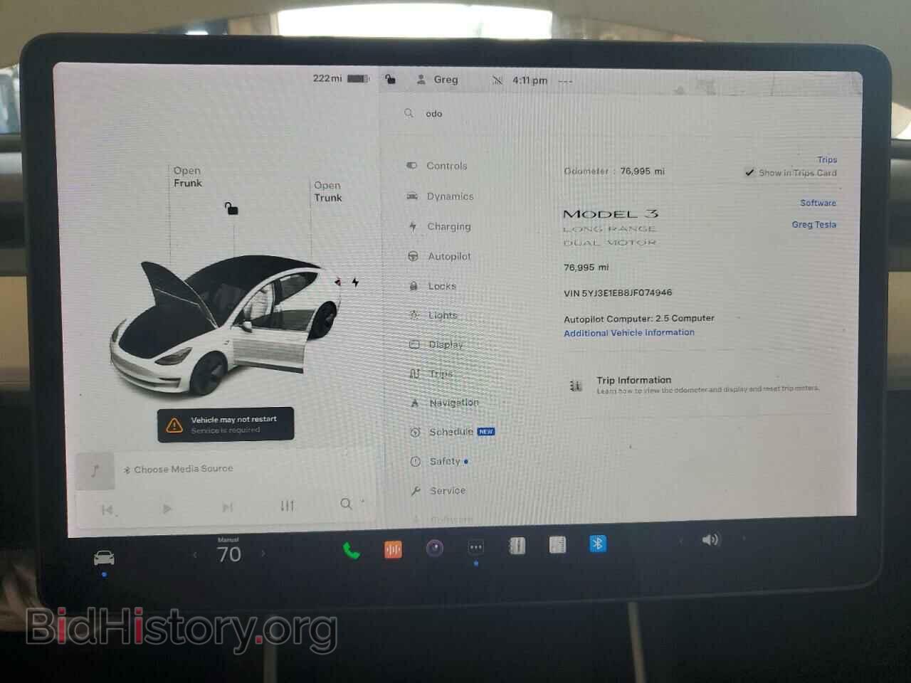 2018 TESLA MODEL 3 - VIN: 5YJ3E1EB8JF074946 - Photo 9
