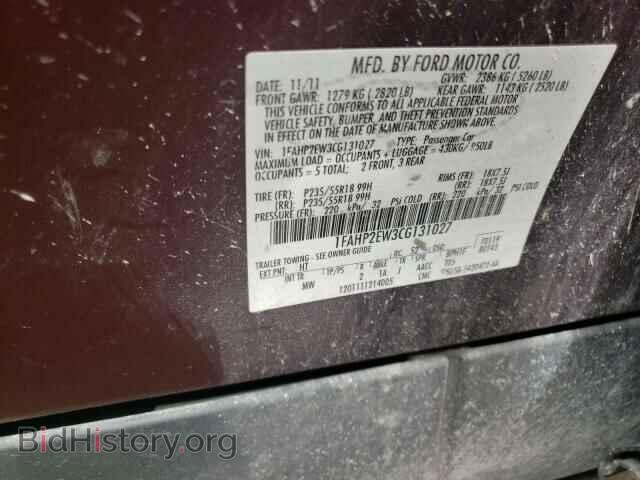 2012 FORD TAURUS - VIN: 1FAHP2EW3CG131027 - Фото 10