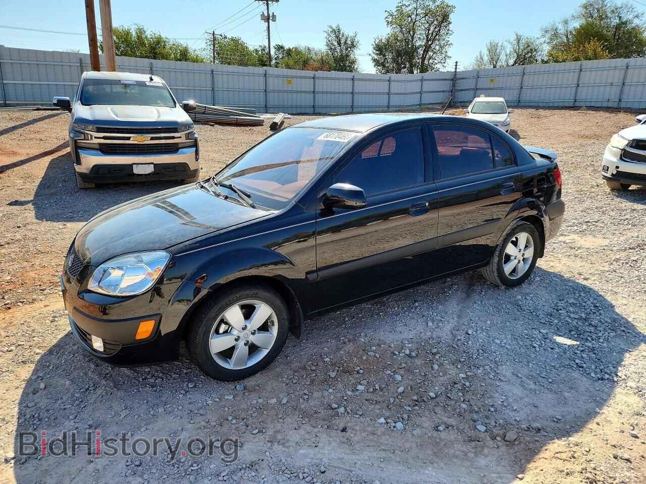2009 Kia RIO Base (VIN KNADE223096584638) — photo 1 of 12, Copart, damage: front end