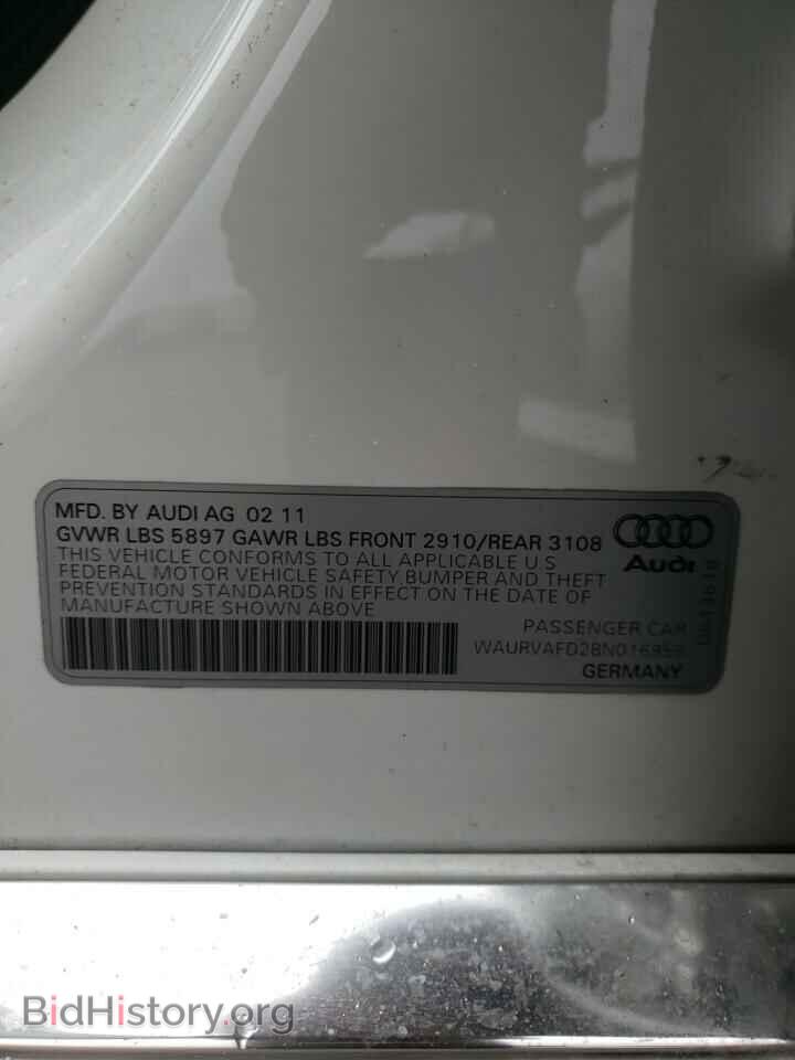 2011 AUDI A8 - VIN: WAURVAFD2BN016955 - Фото 10