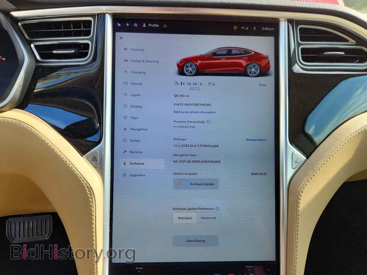 2014 TESLA MODEL S - VIN: 5YJSA1H10EFP40262 - Photo 9