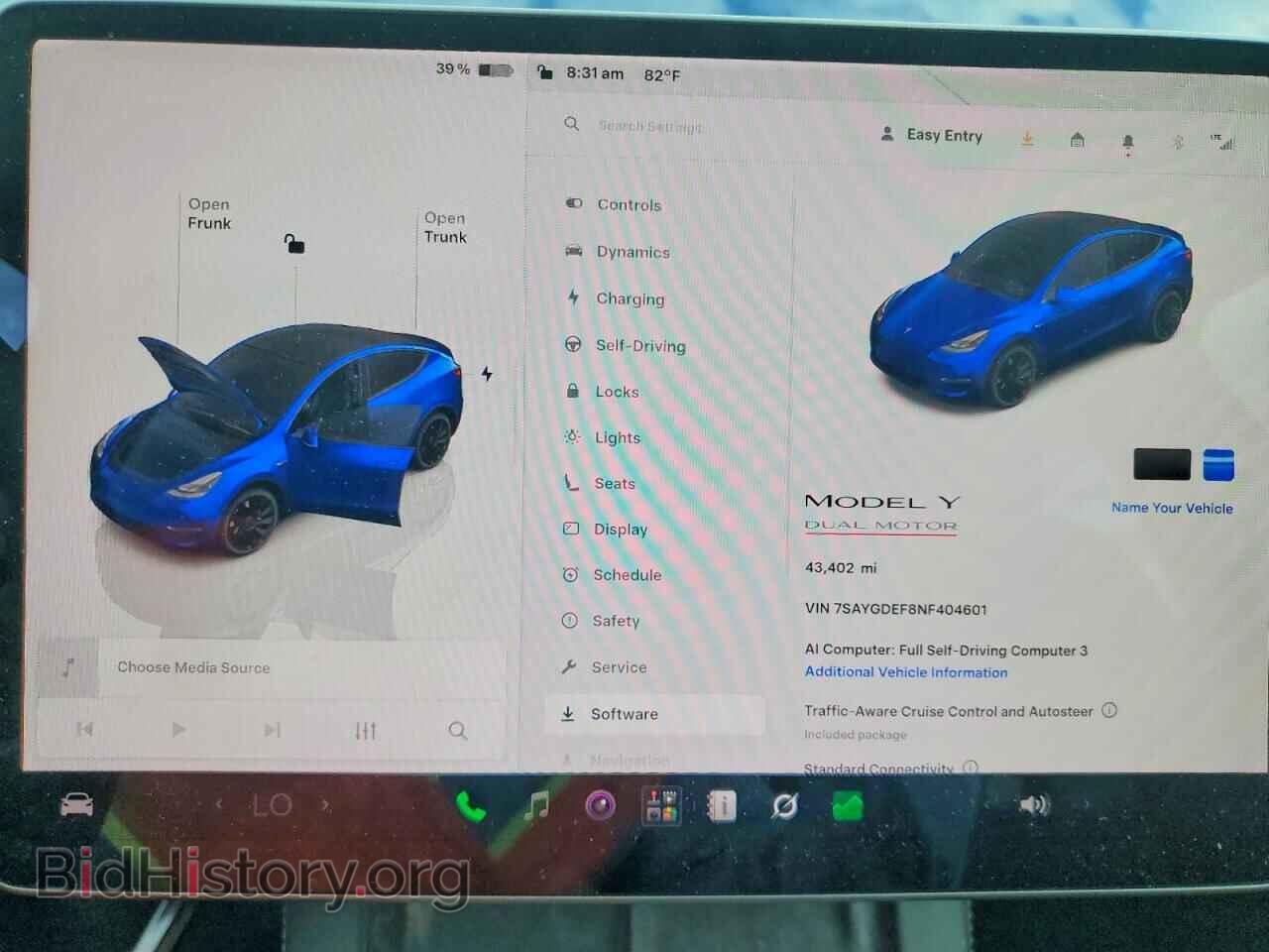 2022 TESLA MODEL Y - VIN: 7SAYGDEF8NF404601 - Фото 9