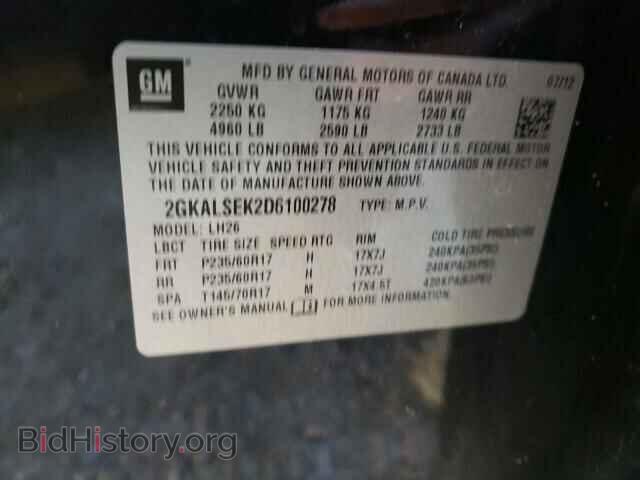 2013 GMC TERRAIN - VIN: 2GKALSEK2D6100278 - Фото 10