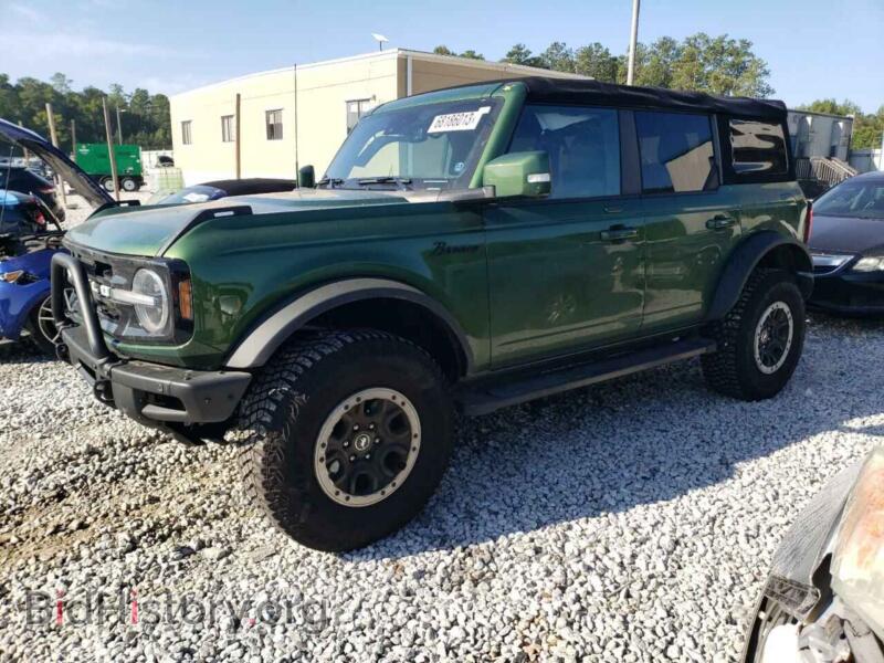 2023 Ford BRONCO Bronco BAS (VIN 1FMEE5DP9PLA81869) — фото 1 из 13, Copart, повреждение: бок