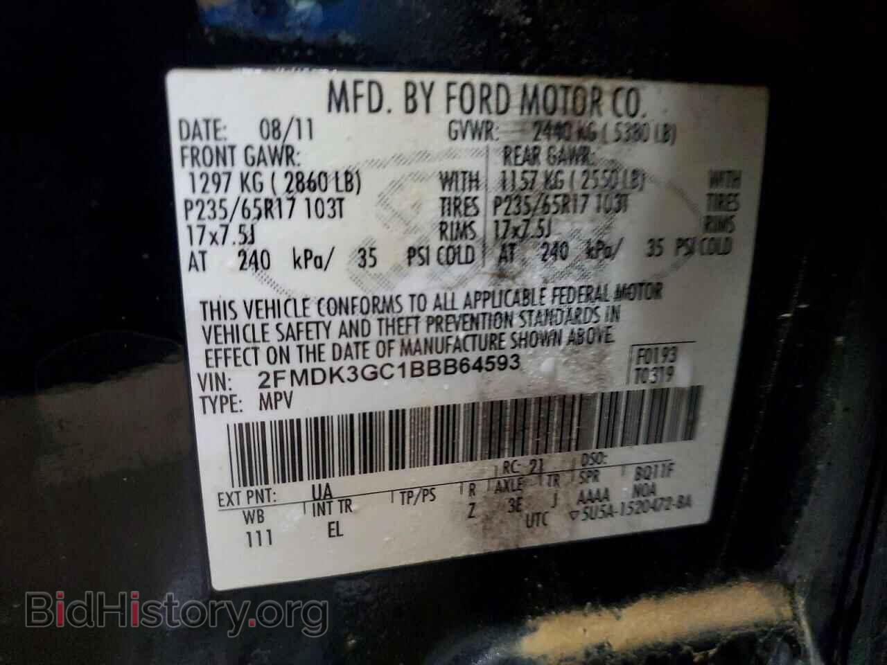 2011 FORD EDGE - VIN: 2FMDK3GC1BBB64593 - Photo 13