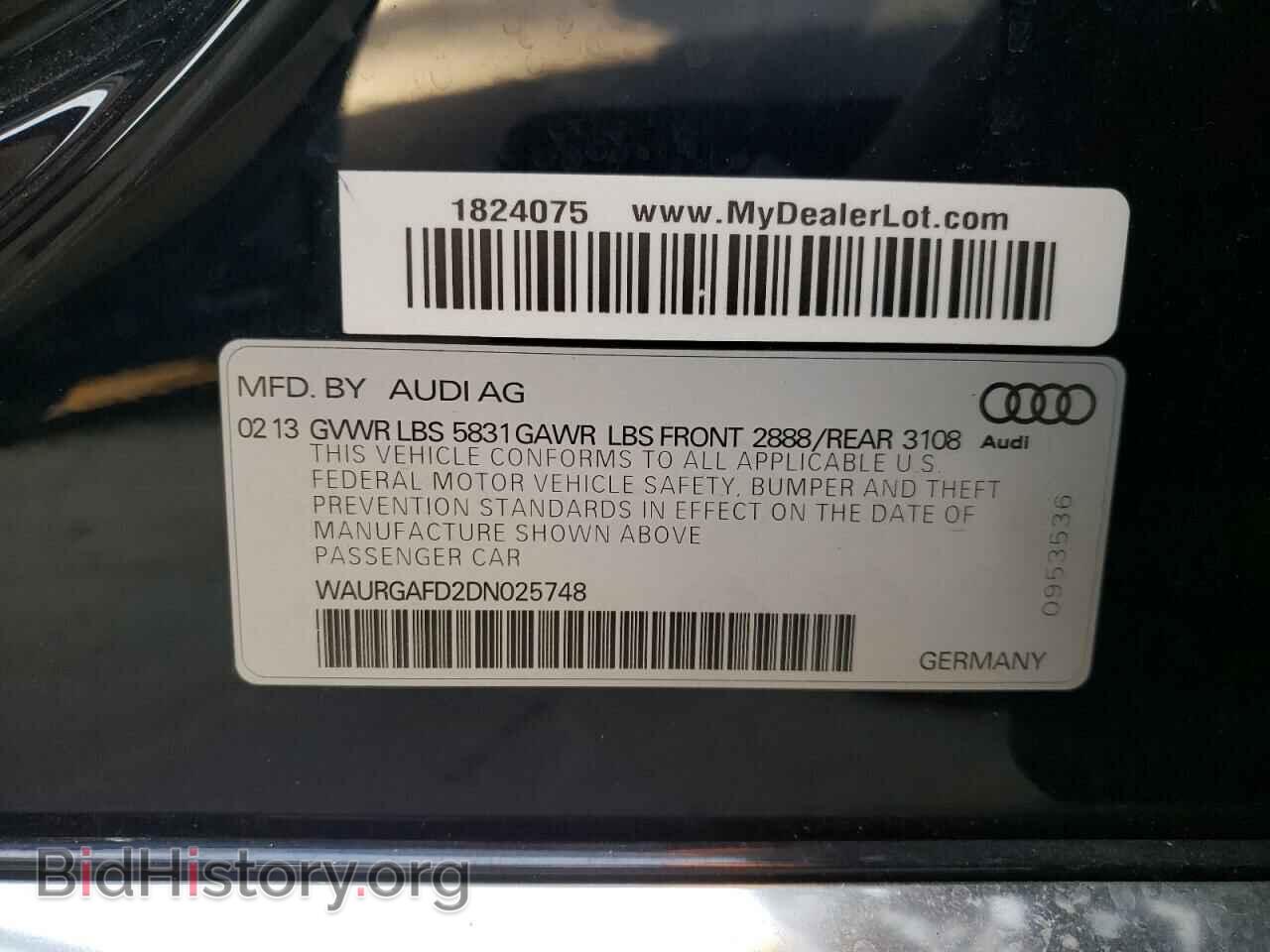 2013 AUDI A8 - VIN: WAURGAFD2DN025748 - Фото 13