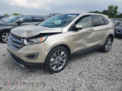 2018 Ford EDGE Titanium, beige — VIN 2FMPK3K89JBB28066, Copart