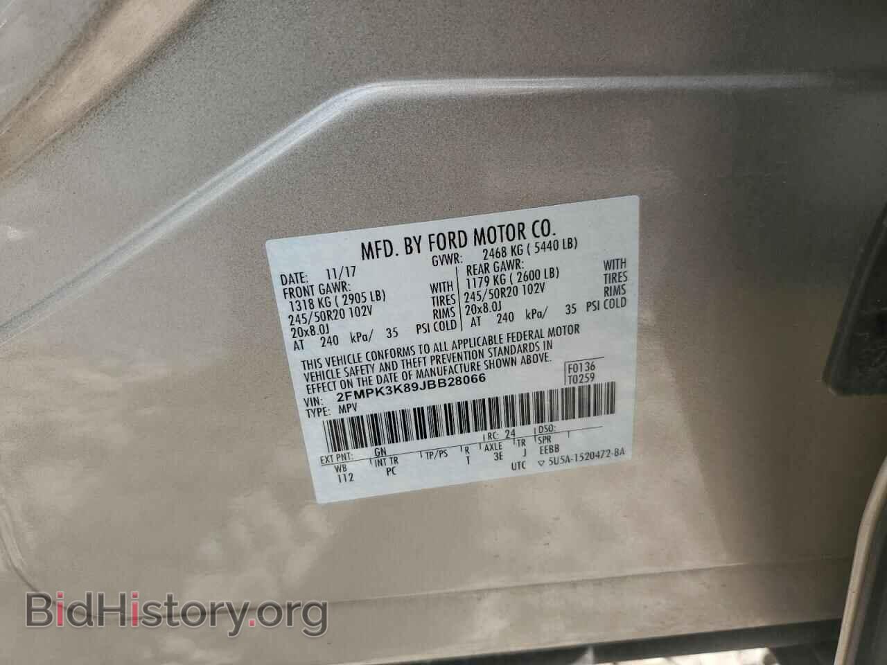 2018 FORD EDGE - VIN: 2FMPK3K89JBB28066 - Photo 13