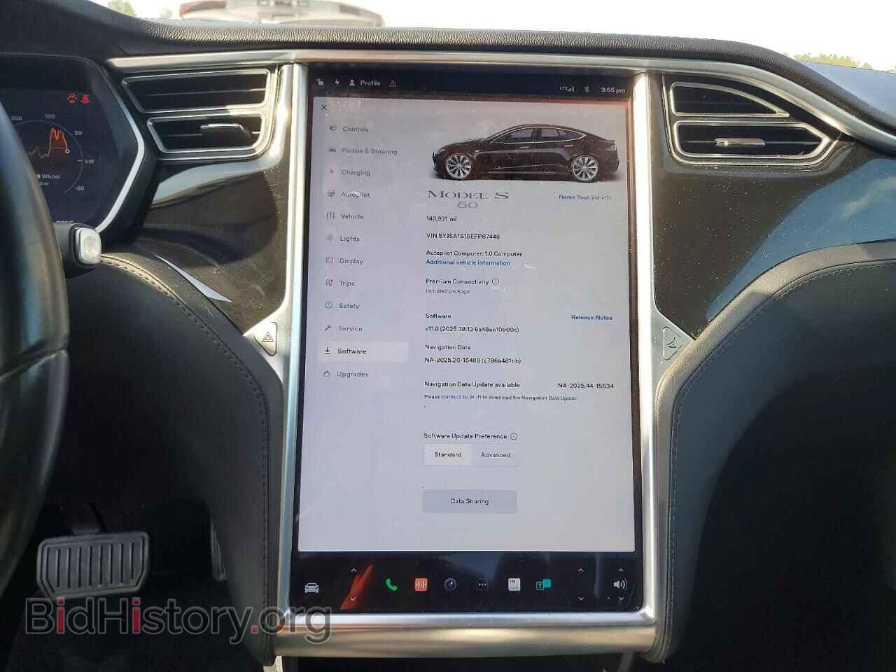 2014 TESLA MODEL S - VIN: 5YJSA1S15EFP67448 - Фото 9