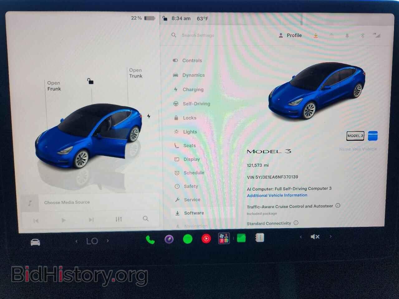 2022 TESLA MODEL 3 - VIN: 5YJ3E1EA6NF370139 - Фото 9