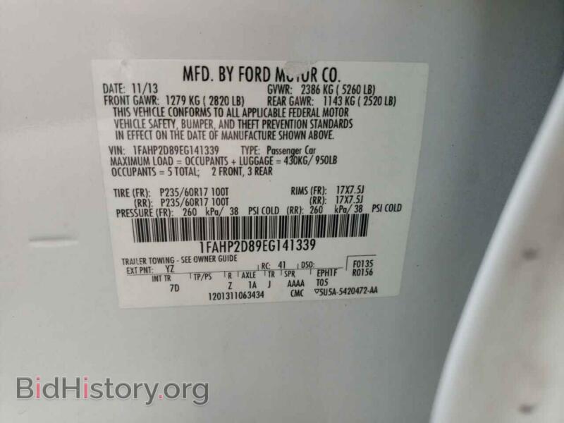 2014 Ford TAURUS (VIN 1FAHP2D89EG141339) — photo 10 of 10