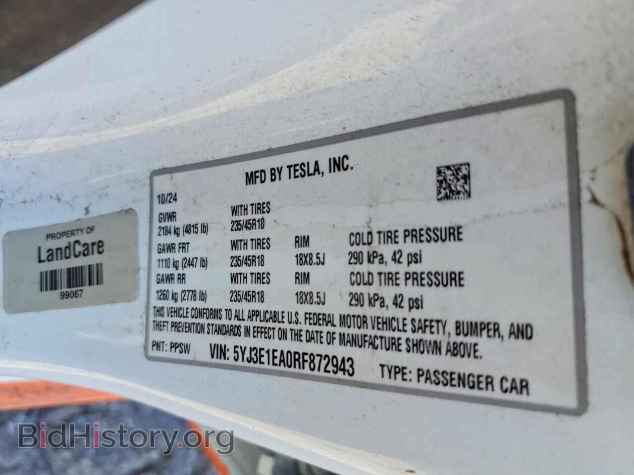 2024 TESLA MODEL 3 - VIN: 5YJ3E1EA0RF872943 - Photo 12