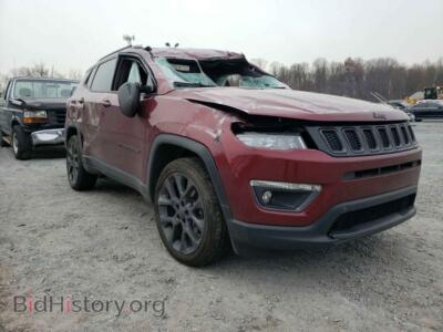 2021 Jeep COMPASS Compass 80, темно-бордовый — VIN 3C4NJDEB0MT546312, Copart