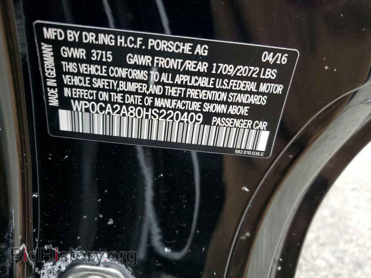2017 PORSCHE BOXSTER - VIN: WP0CA2A80HS220409 - Фото 12