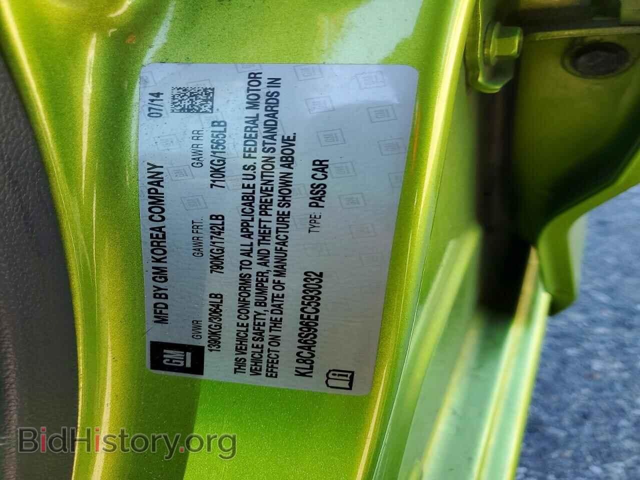 2014 CHEVROLET SPARK - VIN: KL8CA6S96EC593032 - Photo 13
