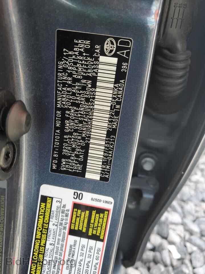 2017 TOYOTA COROLLA - VIN: 2T1BURHE6HC852159 - Фото 13
