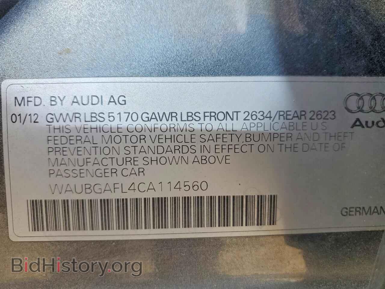 2012 AUDI S4/RS4 - VIN: WAUBGAFL4CA114560 - Photo 12