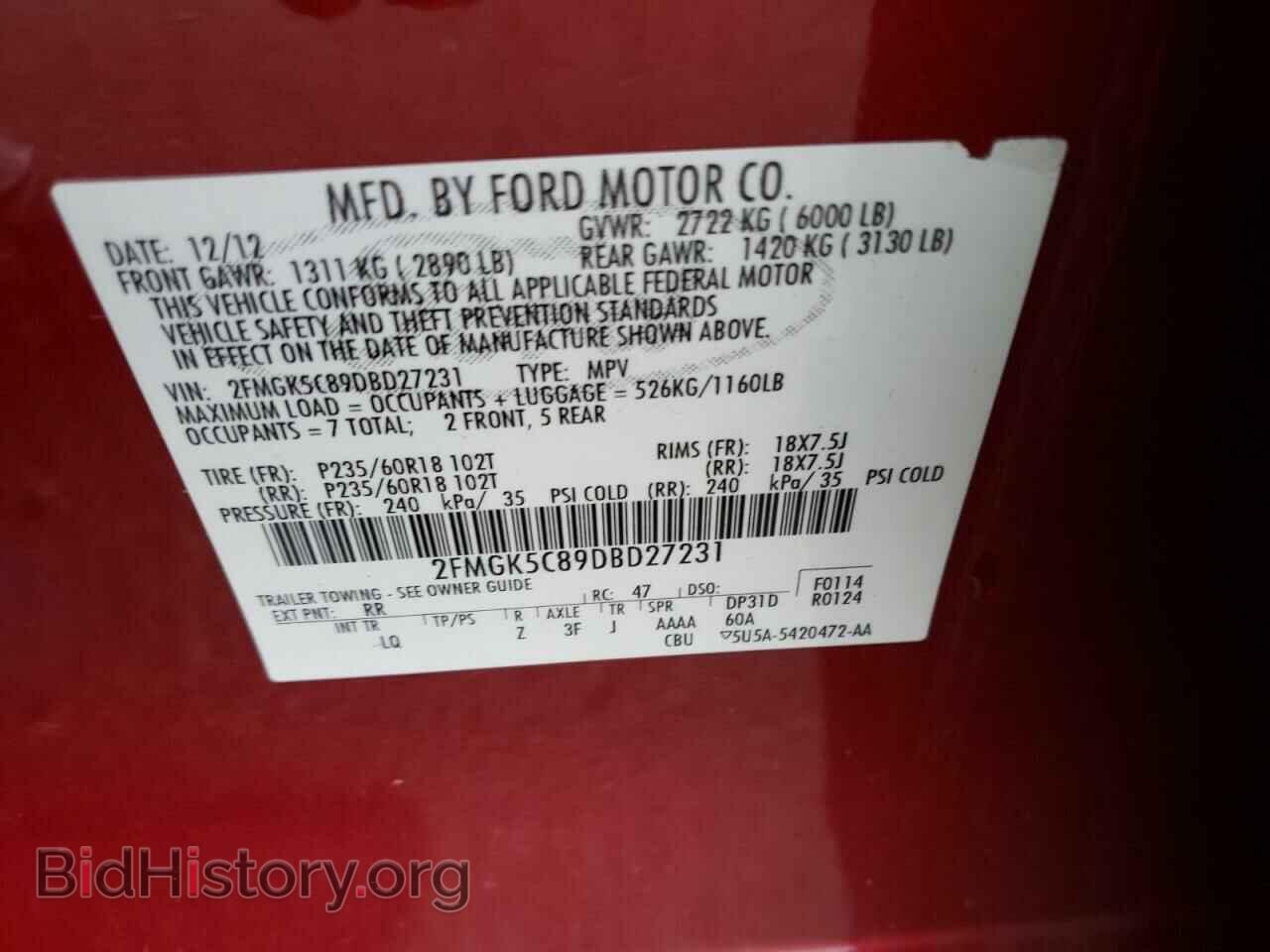 2013 FORD FLEX - VIN: 2FMGK5C89DBD27231 - Photo 10