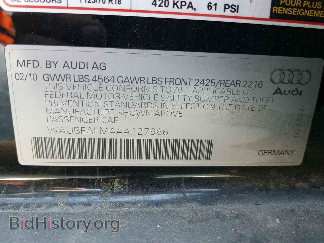 2010 AUDI A3 - VIN: WAUBEAFM4AA127966 - Фото 10