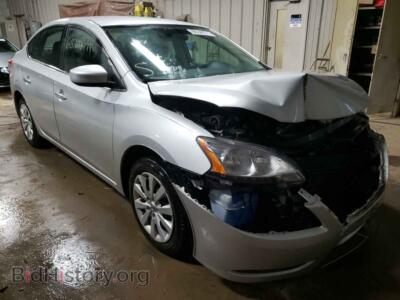 2014 Nissan SENTRA Sentra S, silver — VIN 3N1AB7AP8EY253571, Copart